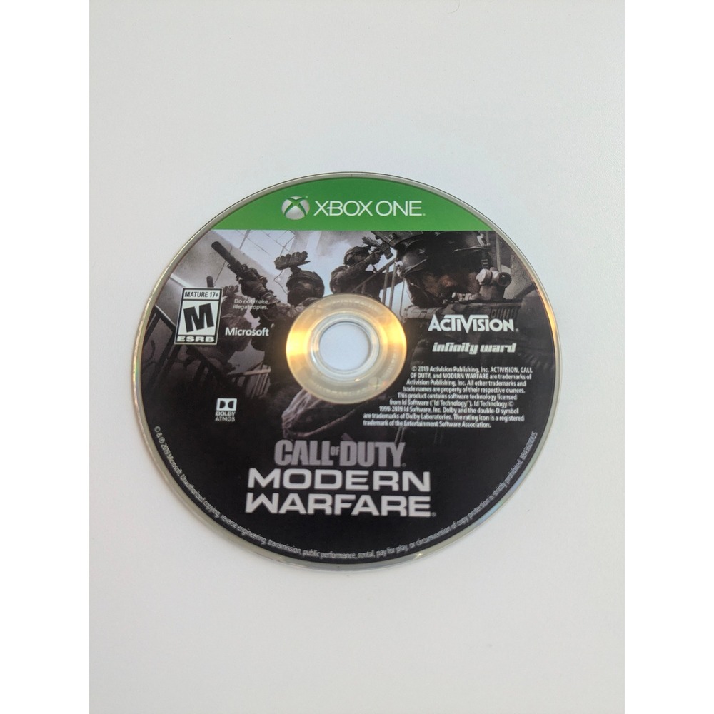 Call of Duty Modern Warfare Xbox One 2019 Disc Only Activision Infinity Ward